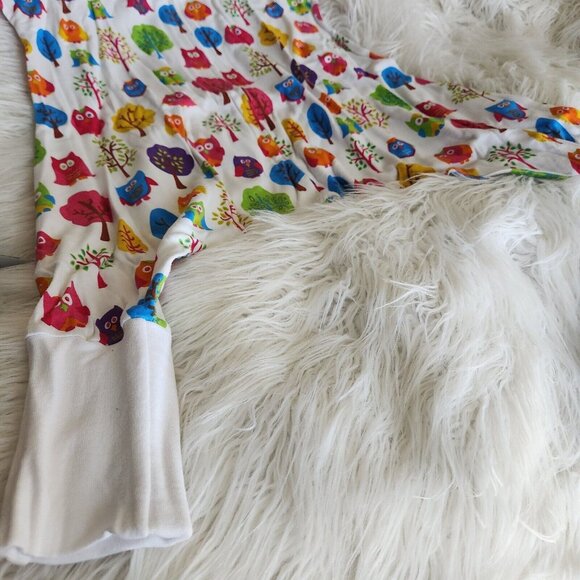SLEEPING BABY Flying Squirrel Pajama 2T 3T Tree Owls Forest NEW - Picture 6 of 11